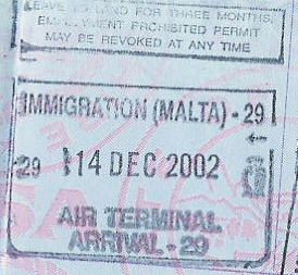 Passport Stamps | Malta